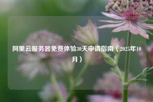 阿里云服务器免费体验30天申请指南（2025年10月）