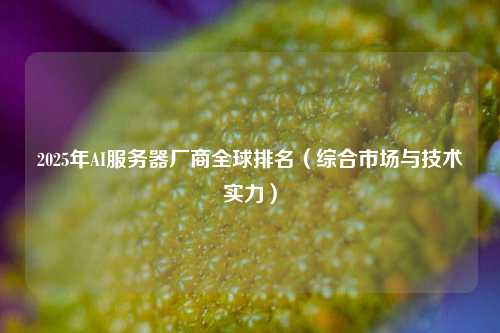 2025年AI服务器厂商全球排名（综合市场与技术实力）